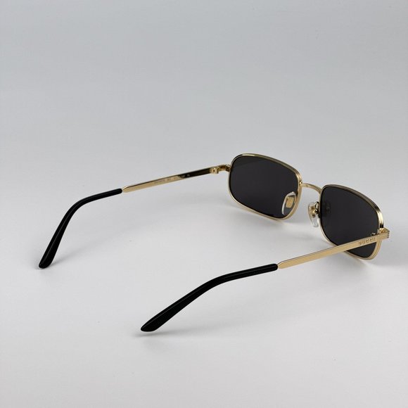 Gucci GG1457S 001 Sunglasses Gold Grey Rectangle Metal Unisex GG 1457S main image 7